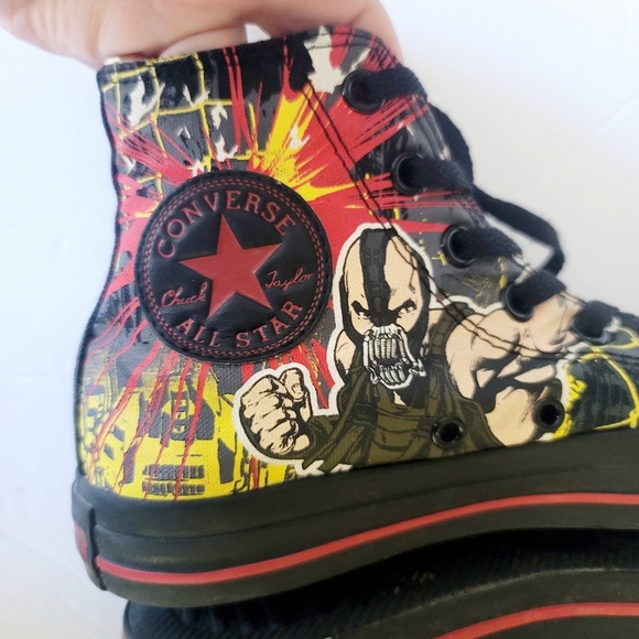 Converse The Dark Knight Rises Bane edition high top sneakers sz mens 5 women 7 - Picture 6 of 14